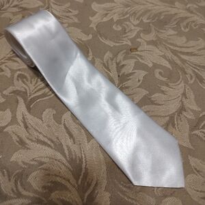 ▪️🎲▪️ Vintage Deadstock Sleek Simplistic Stark White Skinny Tie